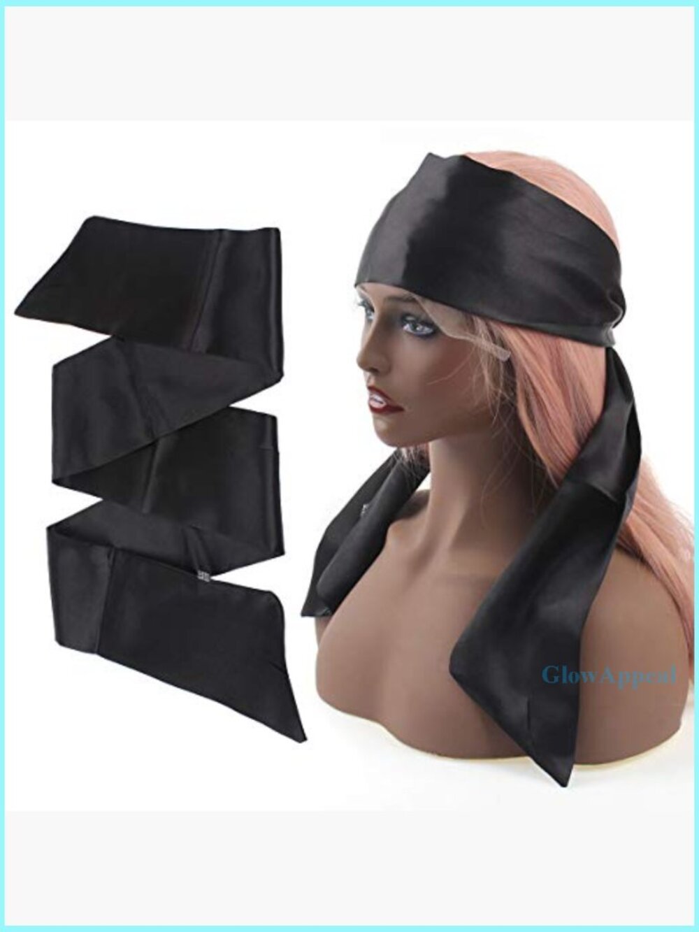 Large Satin Wig Grip Band Headband Non Slip Hair Wrap 54x4.5 Inches - Picture 2 of 7